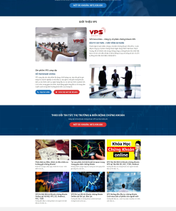 Mẫu giao diện website Chứng khoán - theme tài chính & sàn chứng khoán