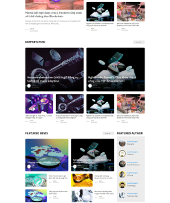 Mẫu giao diện website Coin - theme tiền điện tử và blockchain