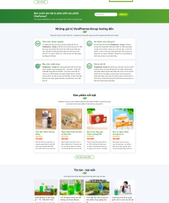 Mẫu giao diện website Công ty dược- theme thực phẩm chức năng