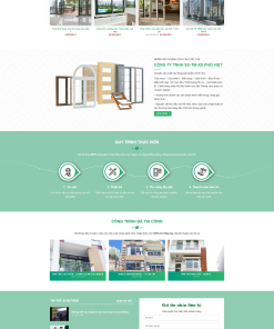 Mẫu giao diện website Cửa Nhôm 1 - theme sản xuất & lắp đặt cửa nhôm
