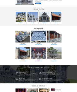 Mẫu giao diện website Đá mỹ nghệ - theme công trình kiến trúc đá