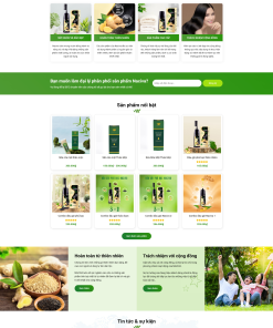 Mẫu giao diện website Dầu gội - theme bán hàng mỹ phẩm