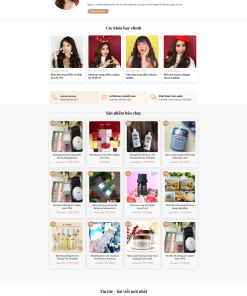 Mẫu giao diện website Dạy Trang Điểm- theme mỹ phẩm & làm đẹp