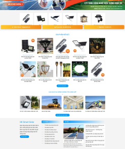 Mẫu giao diện website Đèn Led- theme Thiết Bị Chiếu Sáng