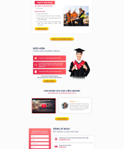 Mẫu giao diện ladipage Du học - theme trung tâm đào tạo