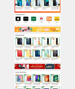 Mẫu giao diện website Điện Máy 5 - theme thiết bị công nghệ, điện tử