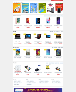 Mẫu giao diện website Điện Máy Xanh- theme thiết bị công nghệ, điện tử