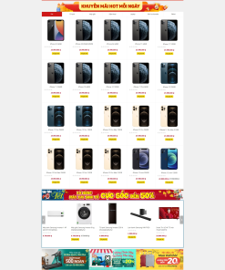 Mẫu giao diện website Điện Máy Xanh 2- theme thiết bị công nghệ, điện tử