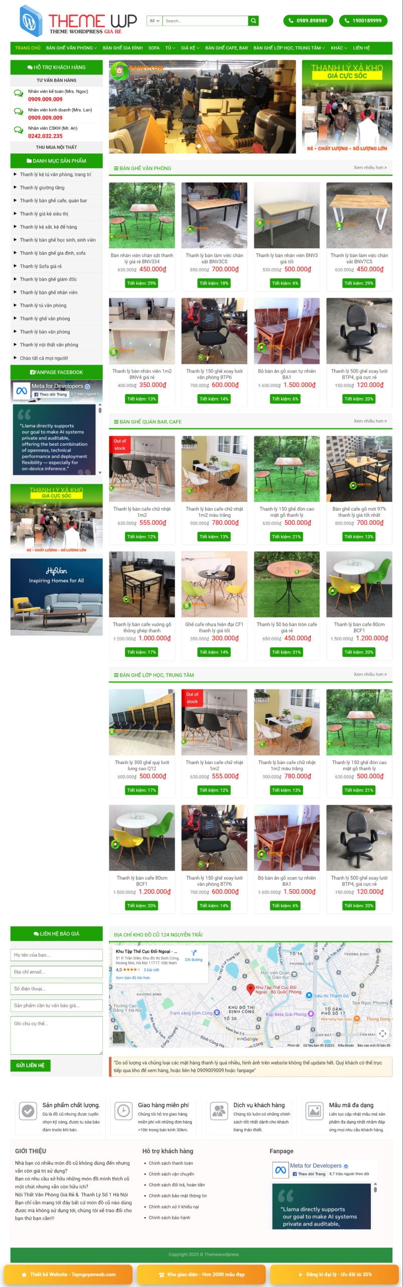 Mẫu giao diện website Thanh Lý Đồ Cũ